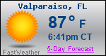 Weather Forecast for Valparaiso, FL
