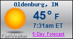 Weather Forecast for Oldenburg, IN