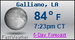 Weather Forecast for Galliano, LA