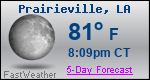 Weather Forecast for Prairieville, LA