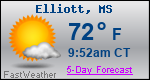 Weather Forecast for Elliott, MS