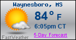 Weather Forecast for Waynesboro, MS