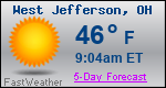 Weather Forecast for West Jefferson, OH