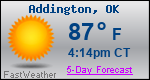 Weather Forecast for Addington, OK