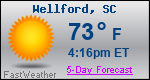 Weather Forecast for Wellford, SC
