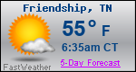 Weather Forecast for Friendship, TN