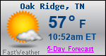 Weather Forecast for Oak Ridge, TN