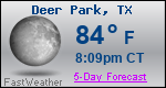 Weather Forecast for Deer Park, TX