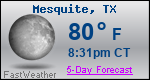 Weather Forecast for Mesquite, TX