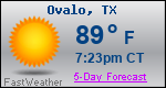 Weather Forecast for Ovalo, TX