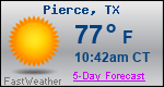 Weather Forecast for Pierce, TX