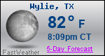 Weather Forecast for Wylie, TX