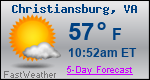 Weather Forecast for Christiansburg, VA