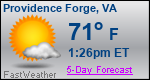 Weather Forecast for Providence Forge, VA
