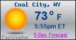 Weather Forecast for Coal City, WV