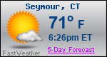Weather Forecast for Seymour, CT