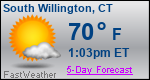 Weather Forecast for South Willington, CT