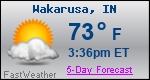 Weather Forecast for Wakarusa, IN