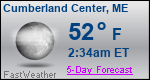 Weather Forecast for Cumberland Center, ME