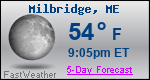 Weather Forecast for Milbridge, ME