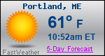 Weather Forecast for Portland, ME