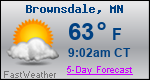 Weather Forecast for Brownsdale, MN