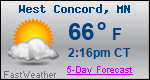 Weather Forecast for West Concord, MN