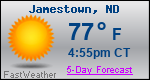 Weather Forecast for Jamestown, ND