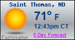 Weather Forecast for Saint Thomas, ND