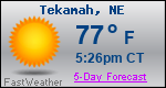 Weather Forecast for Tekamah, NE