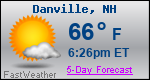 Weather Forecast for Danville, NH