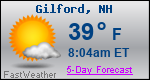 Weather Forecast for Gilford, NH