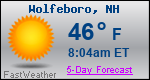 Weather Forecast for Wolfeboro, NH