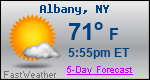 Weather Forecast for Albany, NY