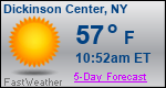 Weather Forecast for Dickinson Center, NY