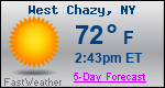 Weather Forecast for West Chazy, NY