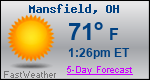 Weather Forecast for Mansfield, OH