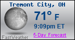 Weather Forecast for Tremont City, OH