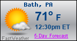 Weather Forecast for Bath, PA