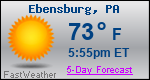 Weather Forecast for Ebensburg, PA