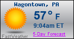 Weather Forecast for Wagontown, PA