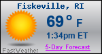 Weather Forecast for Fiskeville, RI