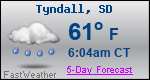 Weather Forecast for Tyndall, SD