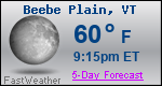 Weather Forecast for Beebe Plain, VT