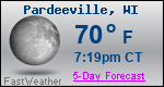 Weather Forecast for Pardeeville, WI