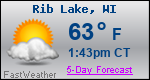 Weather Forecast for Rib Lake, WI