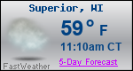Weather Forecast for Superior, WI