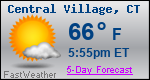 Weather Forecast for Central Village, CT