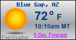 Weather Forecast for Blue Gap, AZ