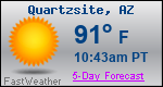 Weather Forecast for Quartzsite, AZ